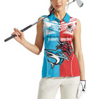 Custom Sharks-Dragons Rugby Women Sleeveless Polo Shirt With Sporty Style