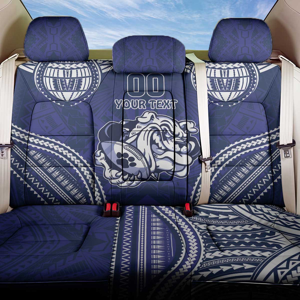 Bulldogs Rugby Custom Back Car Seat Cover Go Berries With Polynesian Style