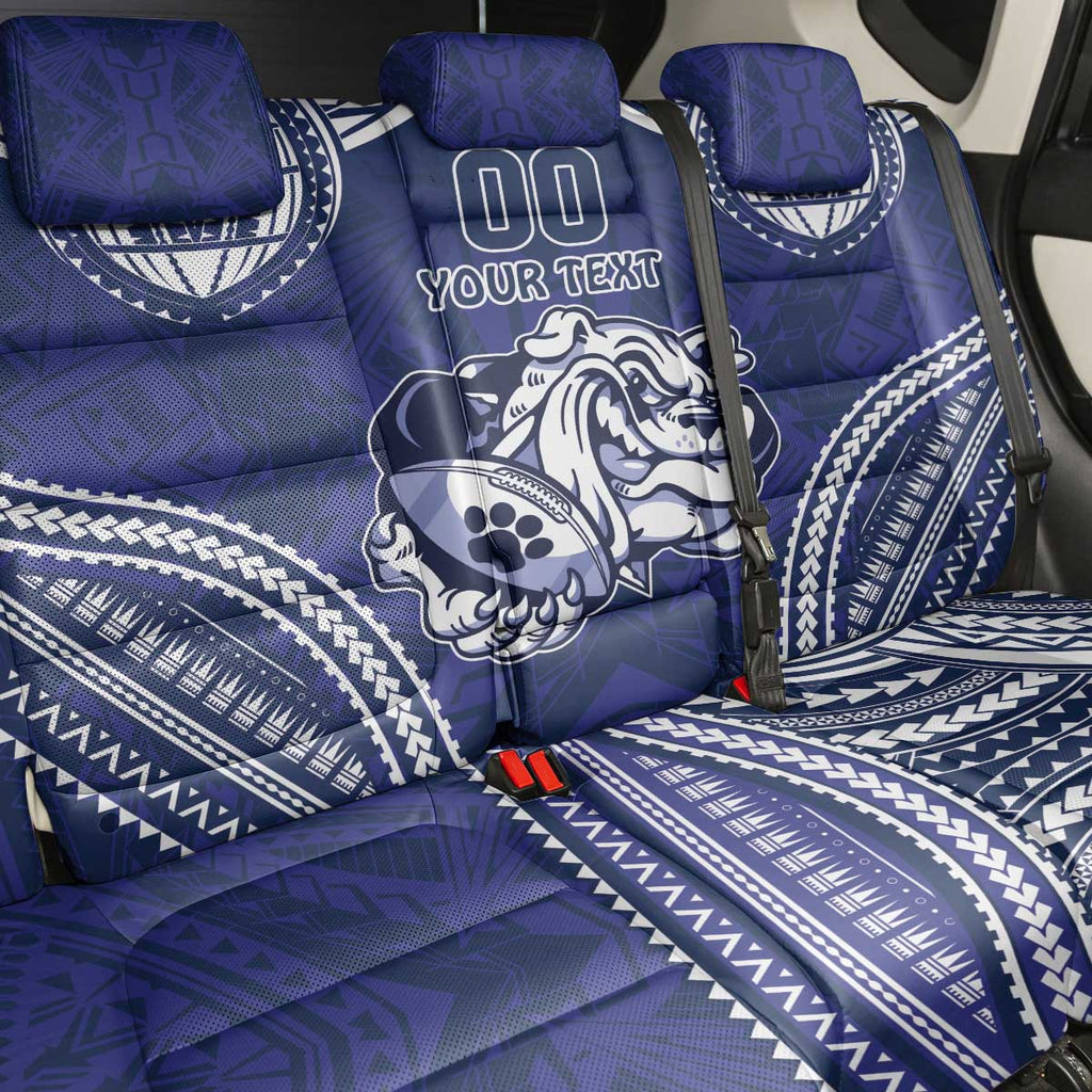 Bulldogs Rugby Custom Back Car Seat Cover Go Berries With Polynesian Style