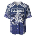 Bulldogs Rugby Custom Baseball Jersey Go Berries With Polynesian Style