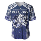 Bulldogs Rugby Custom Baseball Jersey Go Berries With Polynesian Style