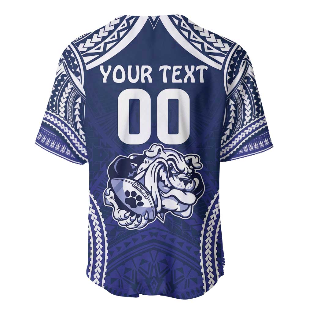 Bulldogs Rugby Custom Baseball Jersey Go Berries With Polynesian Style