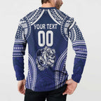 Bulldogs Rugby Custom Button Sweatshirt Go Berries With Polynesian Style