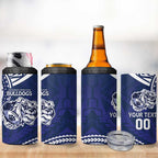 Bulldogs Rugby Custom 4 in 1 Can Cooler Tumbler Go Berries With Polynesian Style