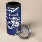 Bulldogs Rugby Custom 4 in 1 Can Cooler Tumbler Go Berries With Polynesian Style