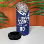Bulldogs Rugby Custom 4 in 1 Can Cooler Tumbler Go Berries With Polynesian Style