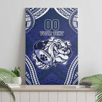 Bulldogs Rugby Custom Canvas Wall Art Go Berries With Polynesian Style