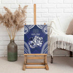 Bulldogs Rugby Custom Canvas Wall Art Go Berries With Polynesian Style