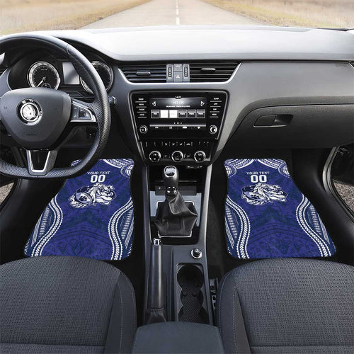 Bulldogs Rugby Custom Car Mats Go Berries With Polynesian Style