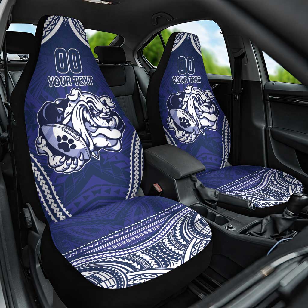 Bulldogs Rugby Custom Car Seat Cover Go Berries With Polynesian Style