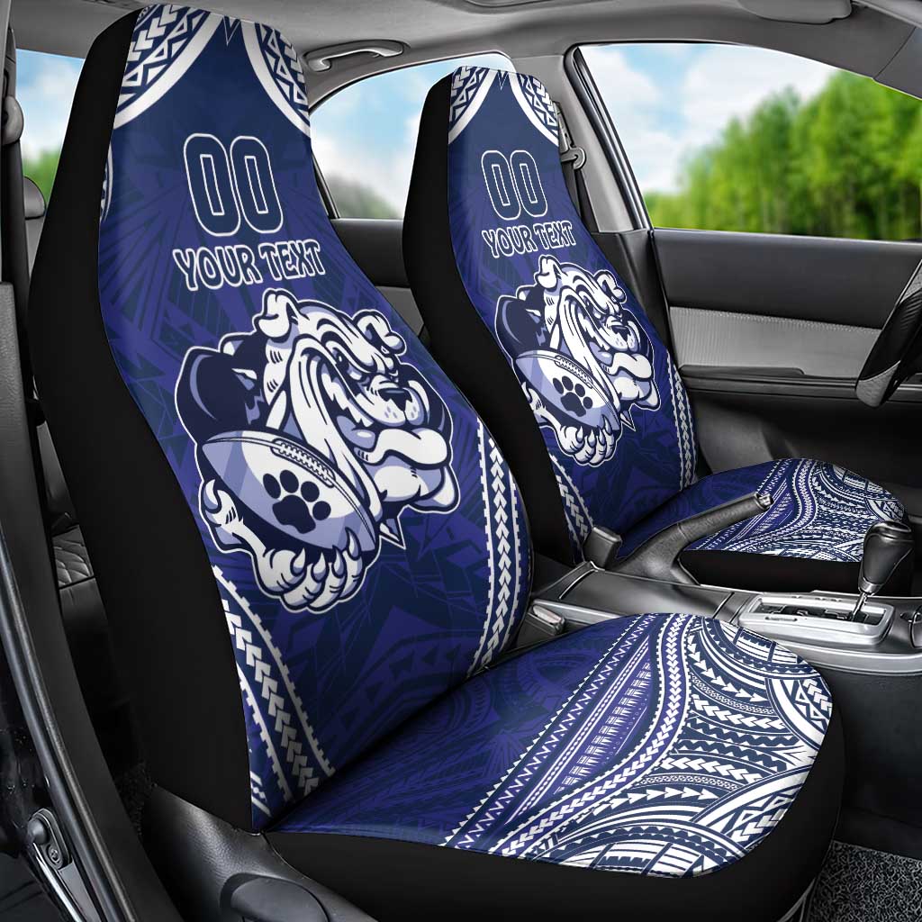 Bulldogs Rugby Custom Car Seat Cover Go Berries With Polynesian Style