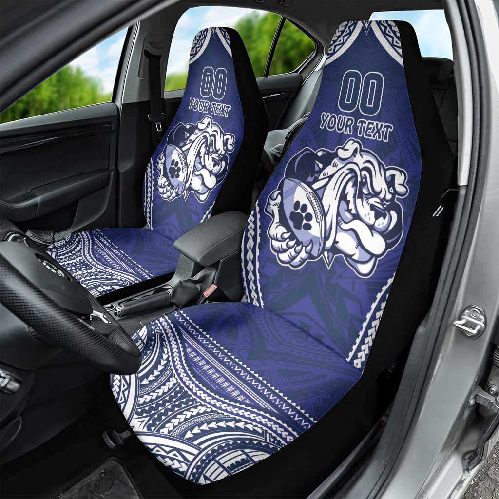 Bulldogs Rugby Custom Car Seat Cover Go Berries With Polynesian Style