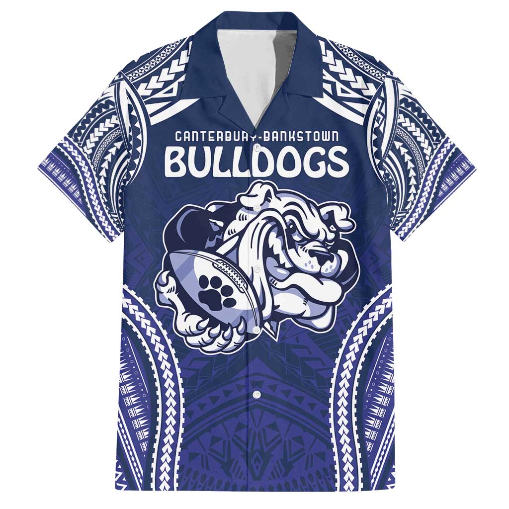 Bulldogs Rugby Custom Family Matching Long Sleeve Bodycon Dress and Hawaiian Shirt Go Berries With Polynesian Style