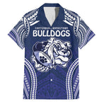 Bulldogs Rugby Custom Family Matching Mermaid Dress and Hawaiian Shirt Go Berries With Polynesian Style