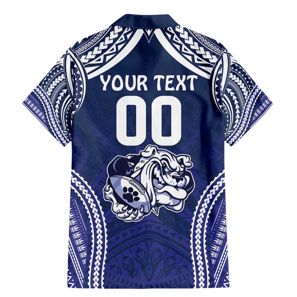 Bulldogs Rugby Custom Family Matching Mermaid Dress and Hawaiian Shirt Go Berries With Polynesian Style