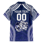 Bulldogs Rugby Custom Family Matching Off Shoulder Maxi Dress and Hawaiian Shirt Go Berries With Polynesian Style