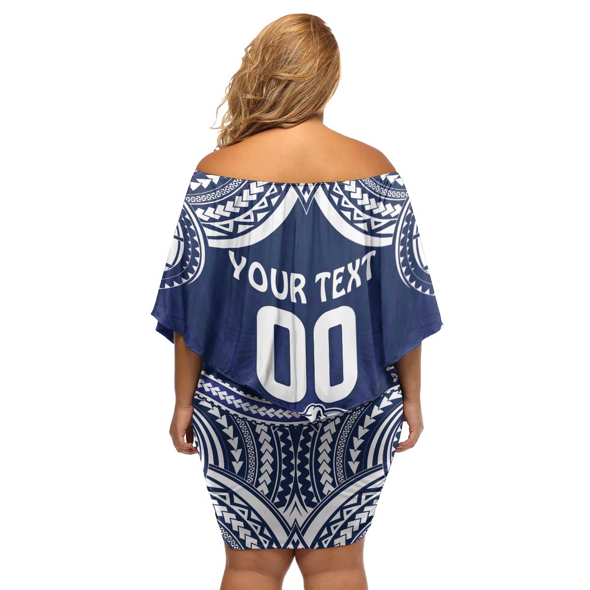Bulldogs Rugby Custom Family Matching Off Shoulder Short Dress and Hawaiian Shirt Go Berries With Polynesian Style