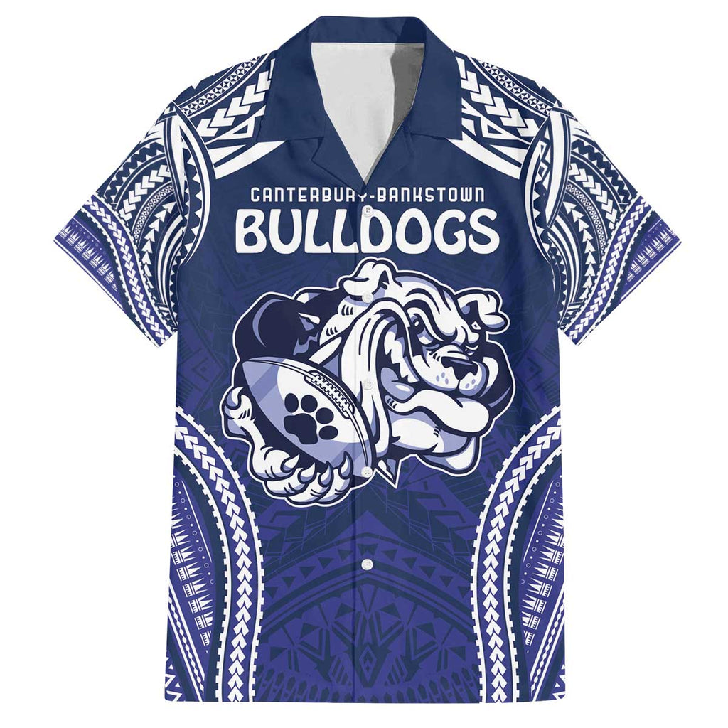 Bulldogs Rugby Custom Family Matching Puletasi and Hawaiian Shirt Go Berries With Polynesian Style