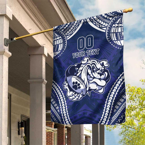 Bulldogs Rugby Custom Garden Flag Go Berries With Polynesian Style
