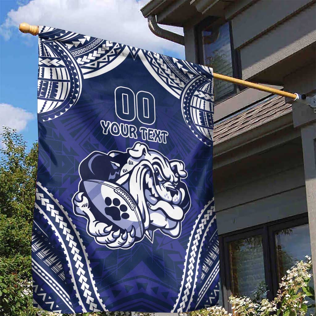 Bulldogs Rugby Custom Garden Flag Go Berries With Polynesian Style
