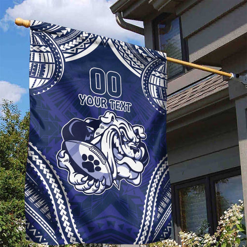 Bulldogs Rugby Custom Garden Flag Go Berries With Polynesian Style