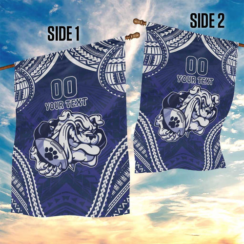 Bulldogs Rugby Custom Garden Flag Go Berries With Polynesian Style