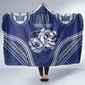 Bulldogs Rugby Custom Hooded Blanket Go Berries With Polynesian Style