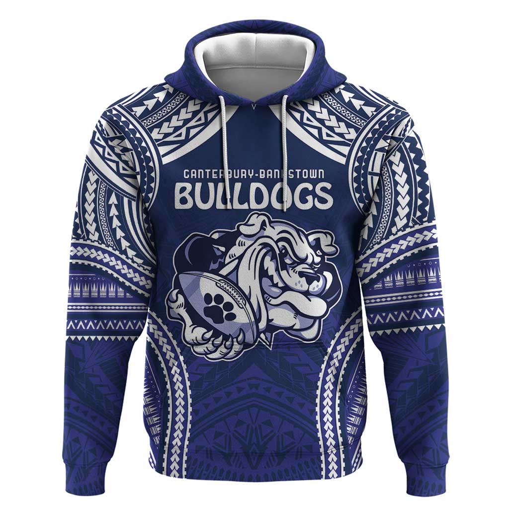 Bulldogs Rugby Custom Hoodie Go Berries With Polynesian Style