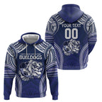Bulldogs Rugby Custom Hoodie Go Berries With Polynesian Style