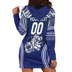 Bulldogs Rugby Custom Hoodie Dress Go Berries With Polynesian Style