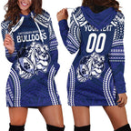 Bulldogs Rugby Custom Hoodie Dress Go Berries With Polynesian Style