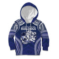 Bulldogs Rugby Custom Kid Hoodie Go Berries With Polynesian Style