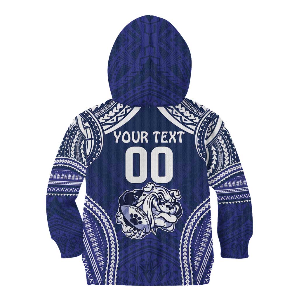 Bulldogs Rugby Custom Kid Hoodie Go Berries With Polynesian Style