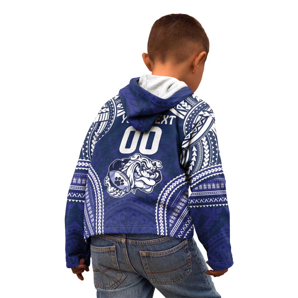 Bulldogs Rugby Custom Kid Hoodie Go Berries With Polynesian Style