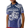Bulldogs Rugby Custom Kid Polo Shirt Go Berries With Polynesian Style