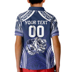 Bulldogs Rugby Custom Kid Polo Shirt Go Berries With Polynesian Style