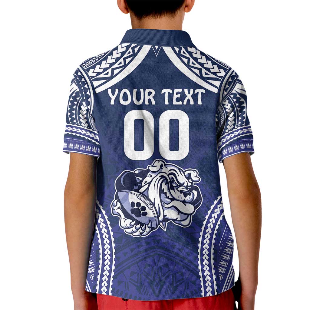 Bulldogs Rugby Custom Kid Polo Shirt Go Berries With Polynesian Style