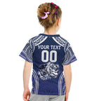 Bulldogs Rugby Custom Kid T Shirt Go Berries With Polynesian Style