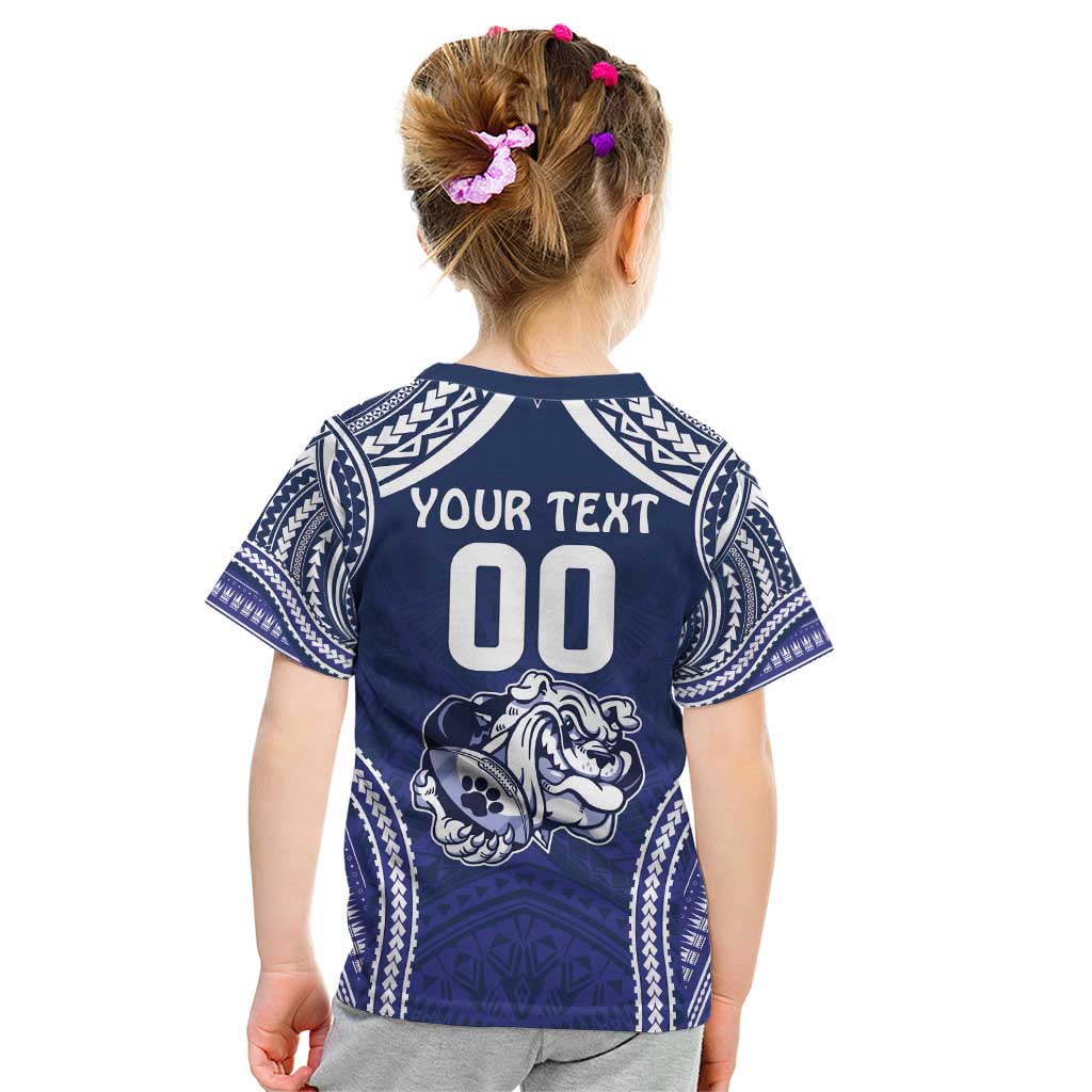Bulldogs Rugby Custom Kid T Shirt Go Berries With Polynesian Style