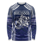 Bulldogs Rugby Custom Long Sleeve Shirt Go Berries With Polynesian Style