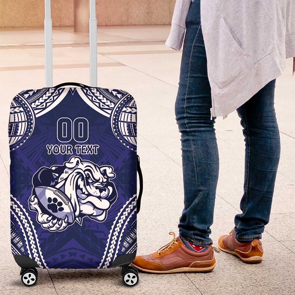 Bulldogs Rugby Custom Luggage Cover Go Berries With Polynesian Style