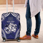 Bulldogs Rugby Custom Luggage Cover Go Berries With Polynesian Style