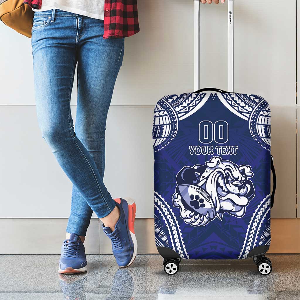 Bulldogs Rugby Custom Luggage Cover Go Berries With Polynesian Style