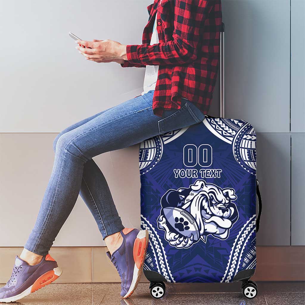 Bulldogs Rugby Custom Luggage Cover Go Berries With Polynesian Style