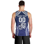 Bulldogs Rugby Custom Men Tank Top Go Berries With Polynesian Style