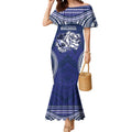 Bulldogs Rugby Custom Mermaid Dress Go Berries With Polynesian Style