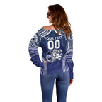 Bulldogs Rugby Custom Off Shoulder Sweater Go Berries With Polynesian Style
