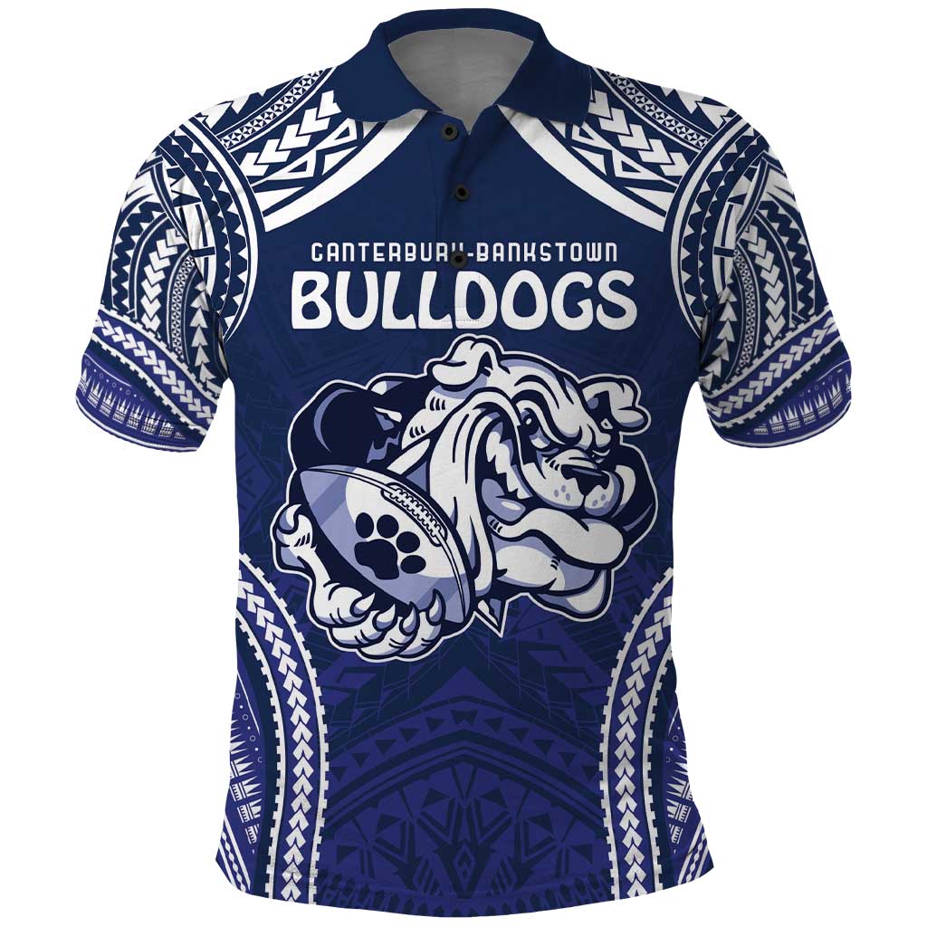 Bulldogs Rugby Custom Polo Shirt Go Berries With Polynesian Style