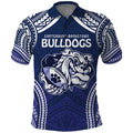 Bulldogs Rugby Custom Polo Shirt Go Berries With Polynesian Style