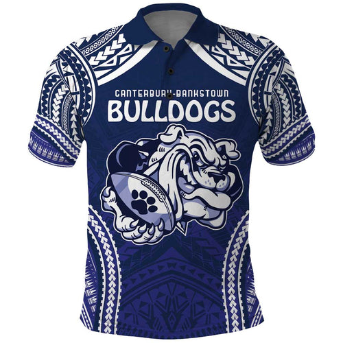 Bulldogs Rugby Custom Polo Shirt Go Berries With Polynesian Style